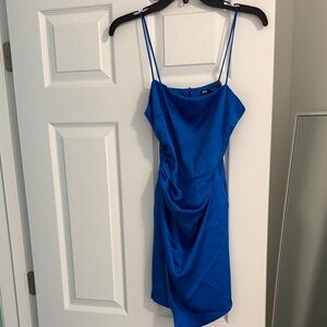 Zara Asymmetrical Blue Dress